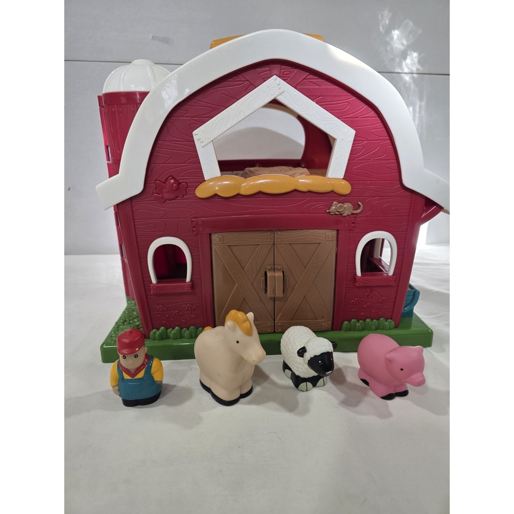 Battat Big Red Barn for Toddlers With Farmer And Animals- Horse Sheep Pig